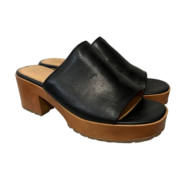 Crown Vintage | Shoes | Crown Vintage Liglita Womens Black Leather Chunky  9s Y2k Platform Heels 95 | Poshmark